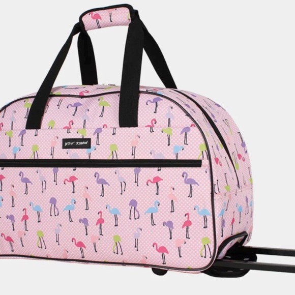 Betsey Johnson Bags Betsey Johnson Rolling Luggage Travel Duffle